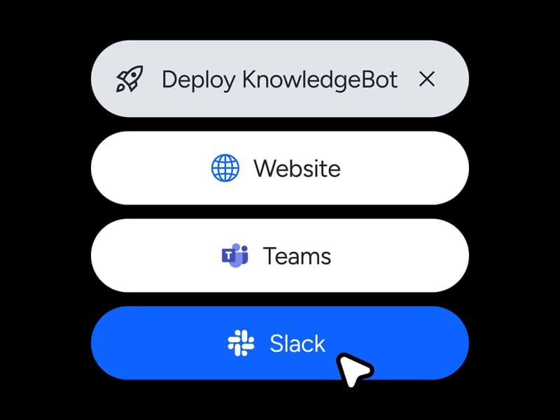 Deployment to Microsoft Teams, Slack, or a web portal