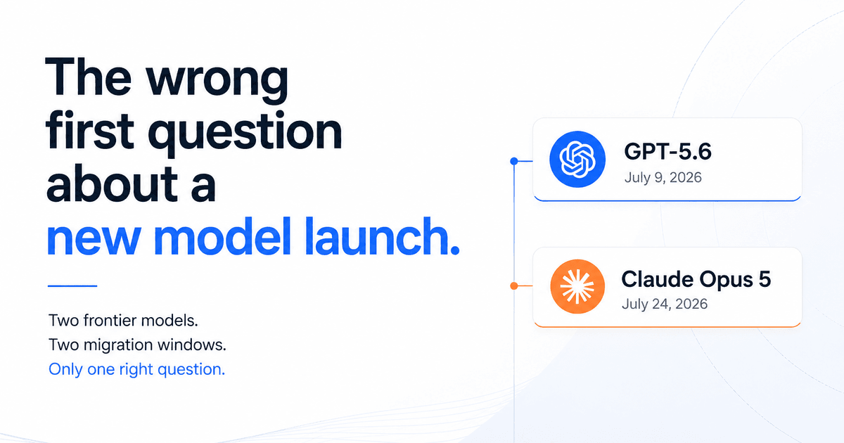 The wrong first question about a new model launch.