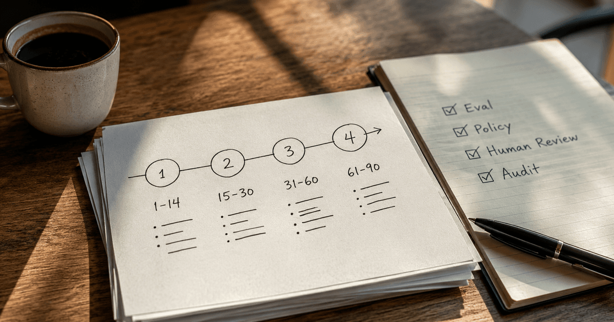 The first 90 days of a regulated-industry AI deployment.